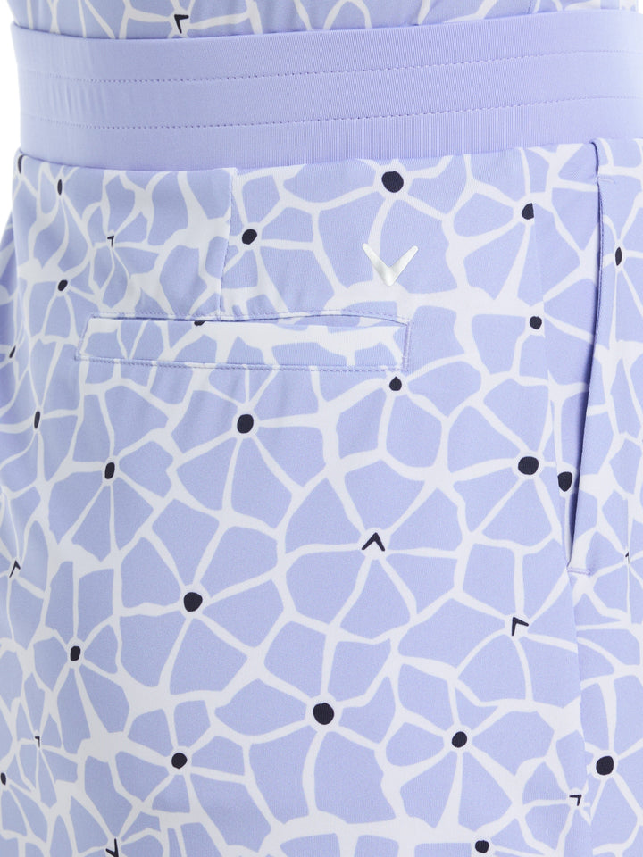 16" Spring Floral Print Color Block Golf Skort