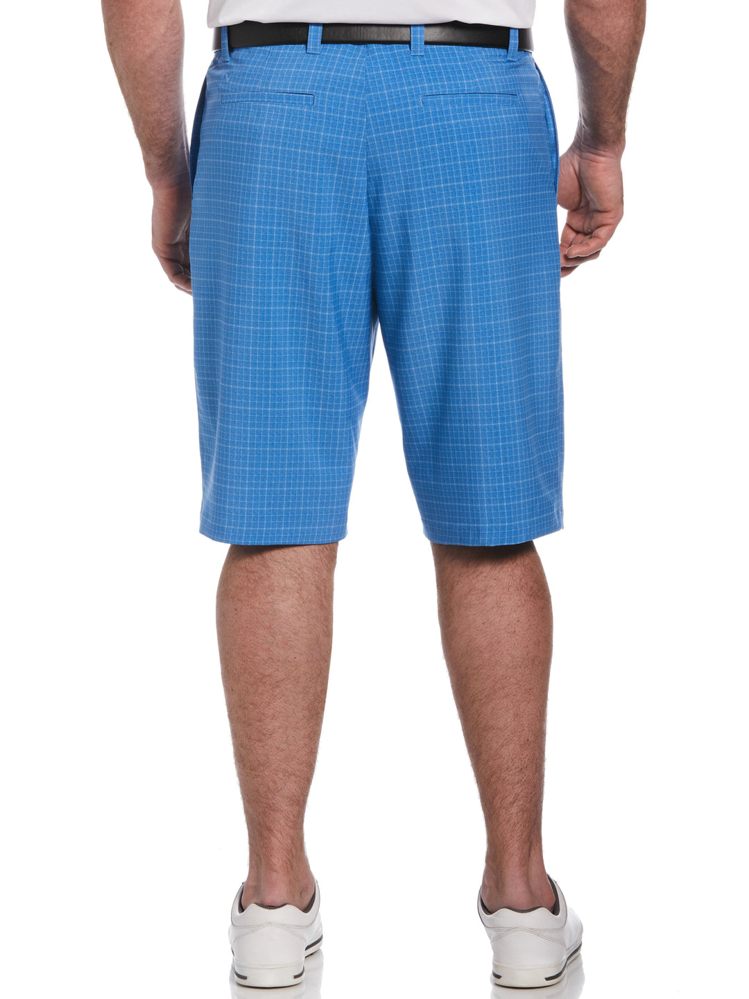 Big & Tall 4-Way Stretch Plaid Short (Moody) 