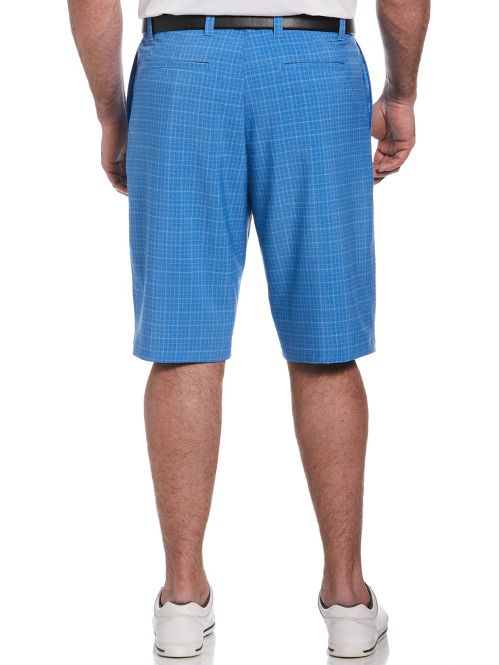 Big & Tall 4-Way Stretch Plaid Short (Moody) 