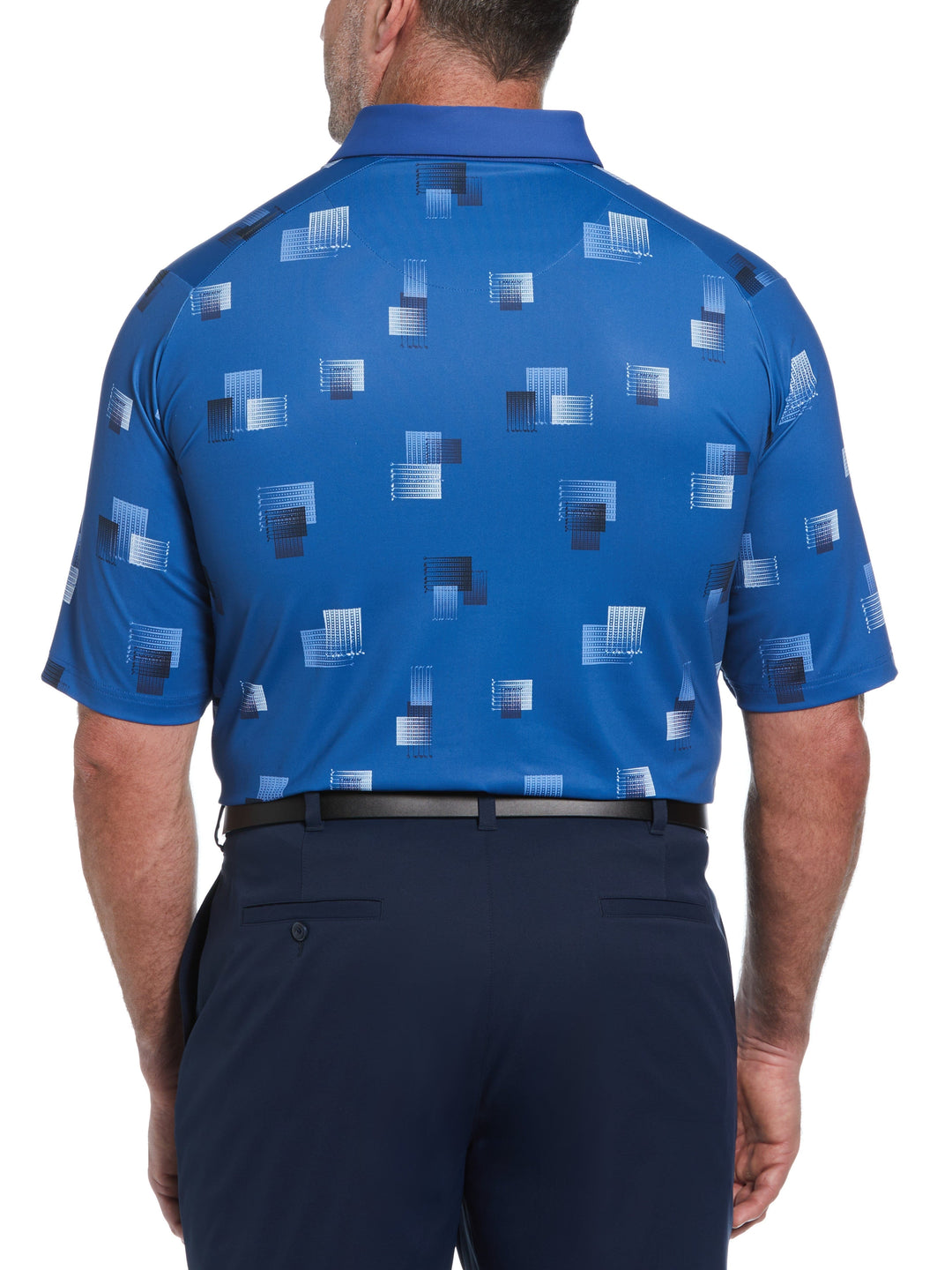 Big & Tall 8 Essential Clubs Print Golf Polo (Galaxy Blue) 