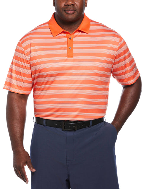 Big & Tall All-Over Energy Stripe Golf Polo