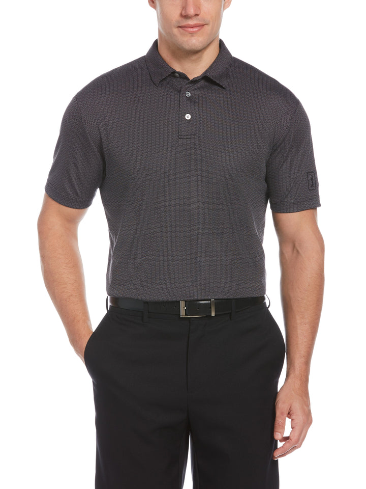 Big & Tall Birdseye Print Golf Polo