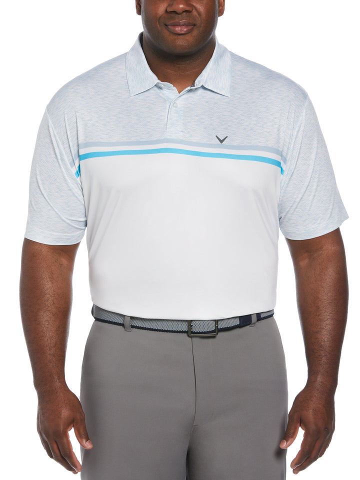 Big & Tall Color Block Pattern Golf Polo