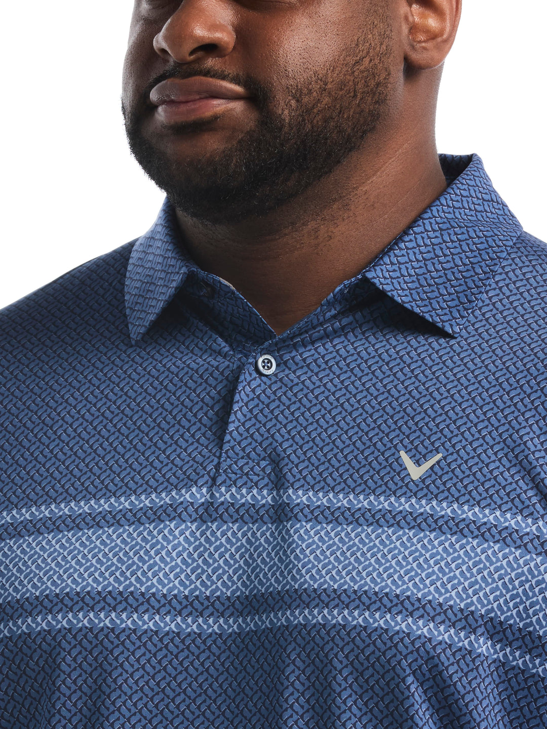 Big & Tall Engineered Blocked Geo Print Polo