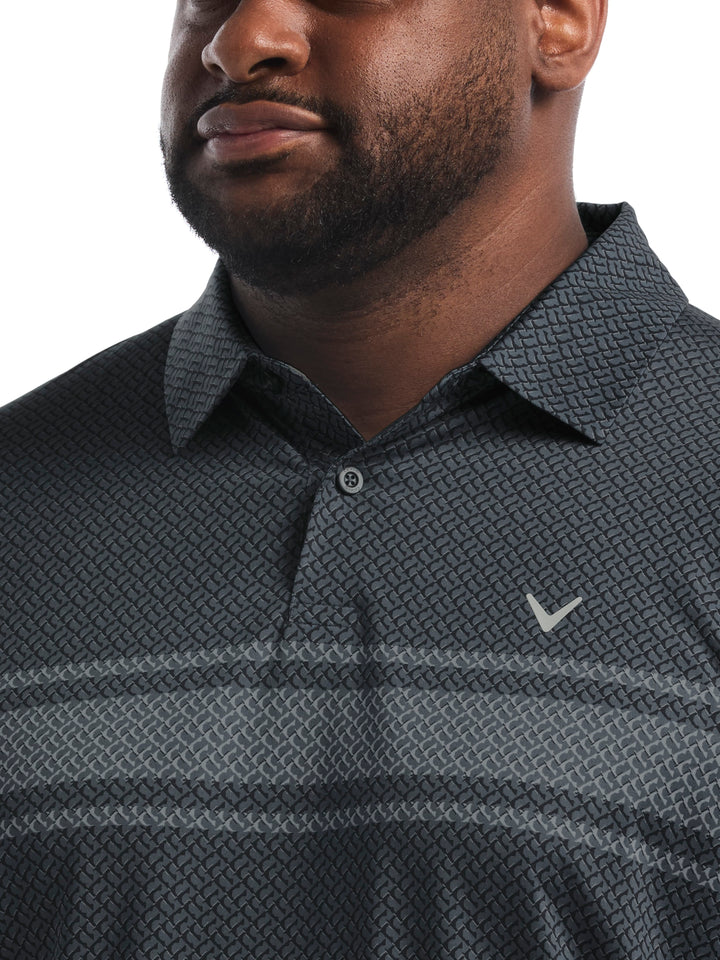 Big & Tall Engineered Blocked Geo Print Polo