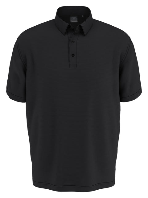 Big & Tall Fine Line Stripe Polo (Caviar) 