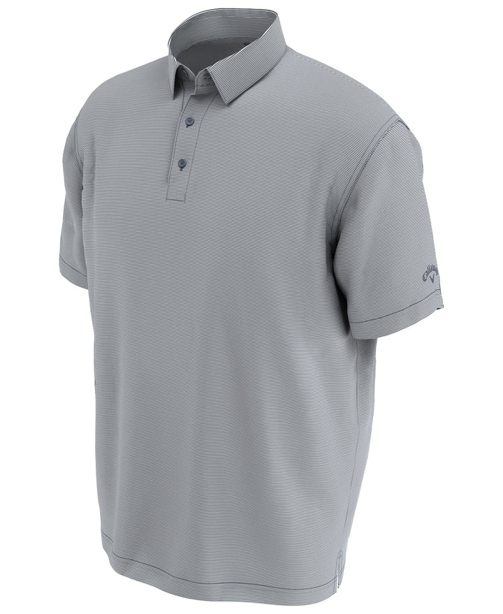 Big & Tall Fine Line Stripe Polo (Flint Stone) 