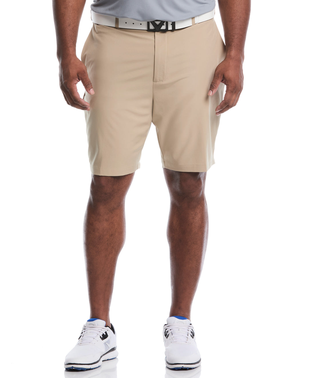 Flat Front Stretch Golf Shorts (Chinchilla) 