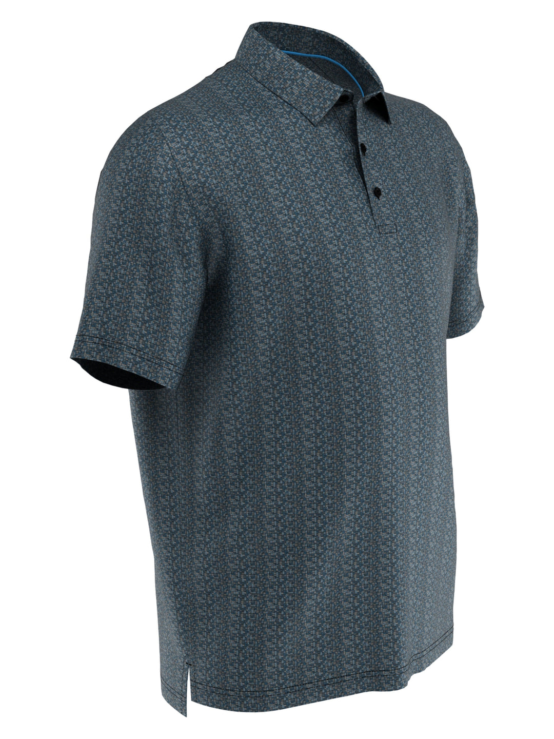 Big & Tall Glitched Oxford Print Golf Polo