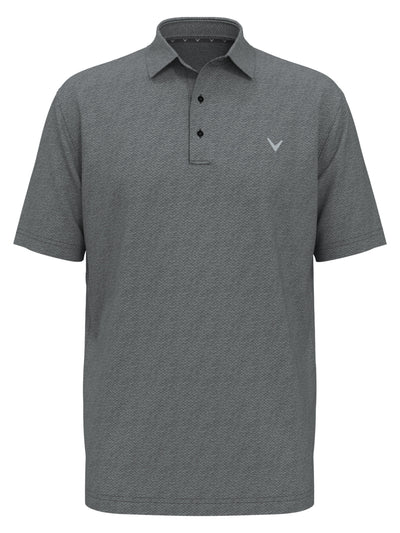 Big & Tall Heather Geo Print Golf Polo (Caviar) 