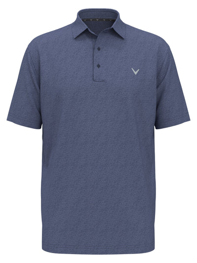 Big & Tall Heather Geo Print Golf Polo (Peacoat) 