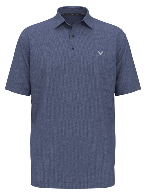 Big & Tall Heather Geo Print Golf Polo (Peacoat) 