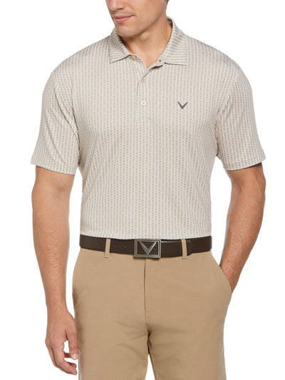 Big & Tall Herringbone Print Polo