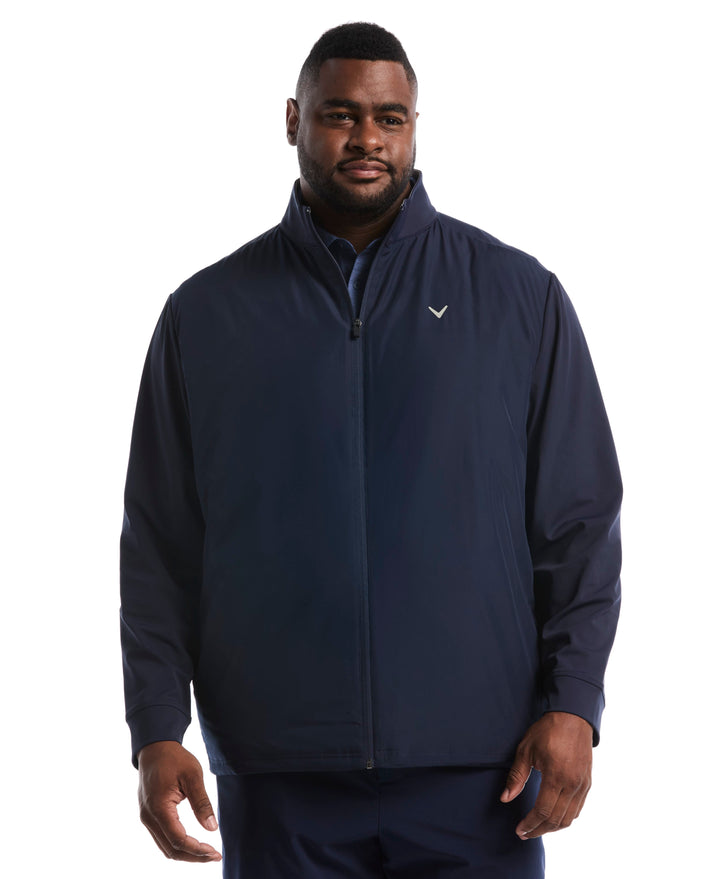 Big & Tall Insulated Mixed Media Full Zip Jacket (Peacoat) 
