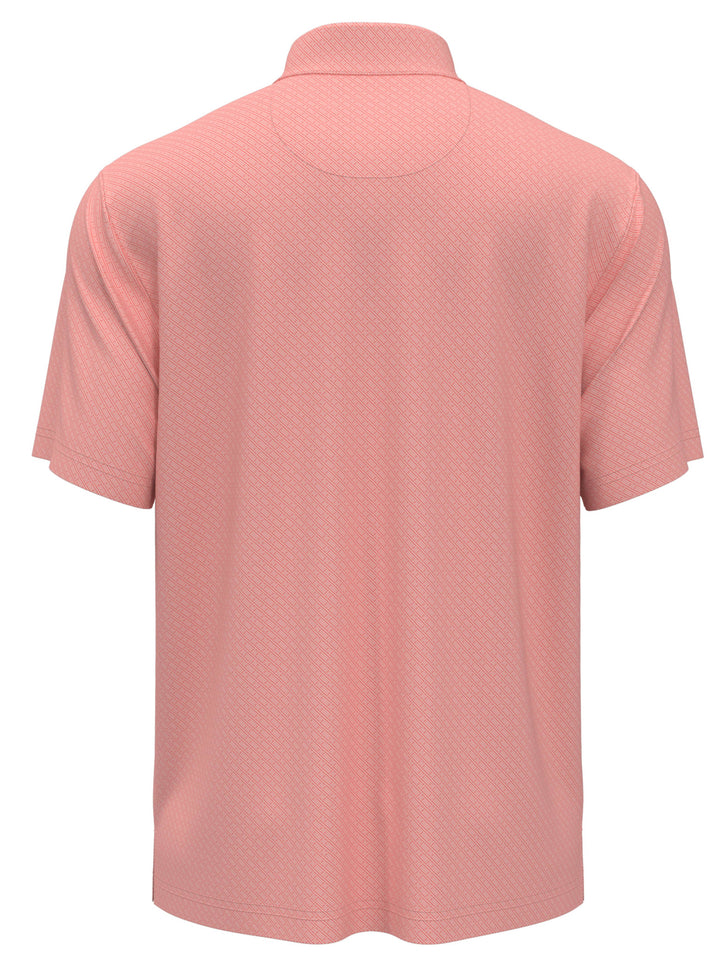 Big & Tall Jacquard 2 Color Geometric Golf Polo