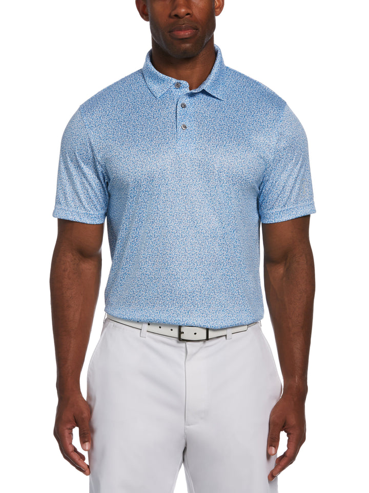 Big & Tall Micro Geo Print Golf Polo