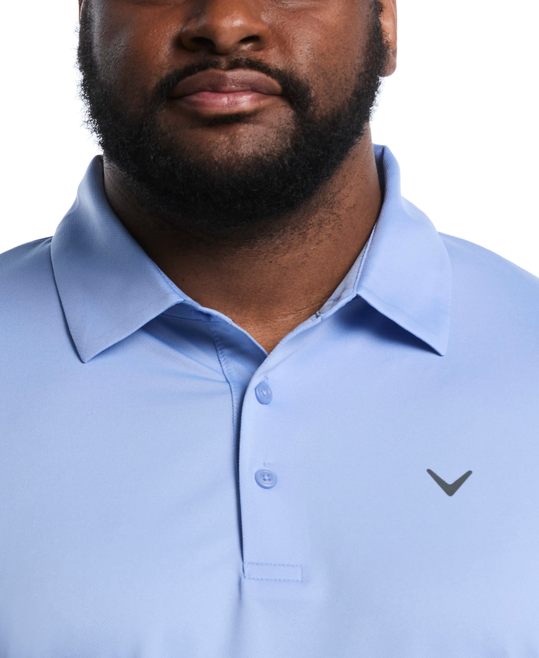 Big & Tall Micro Hex Golf Polo (Chambray) 