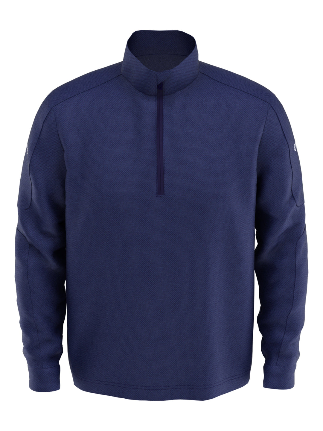 Big & Tall Midweight Waffle Knit Fleece Quarter Zip Golf Sweater