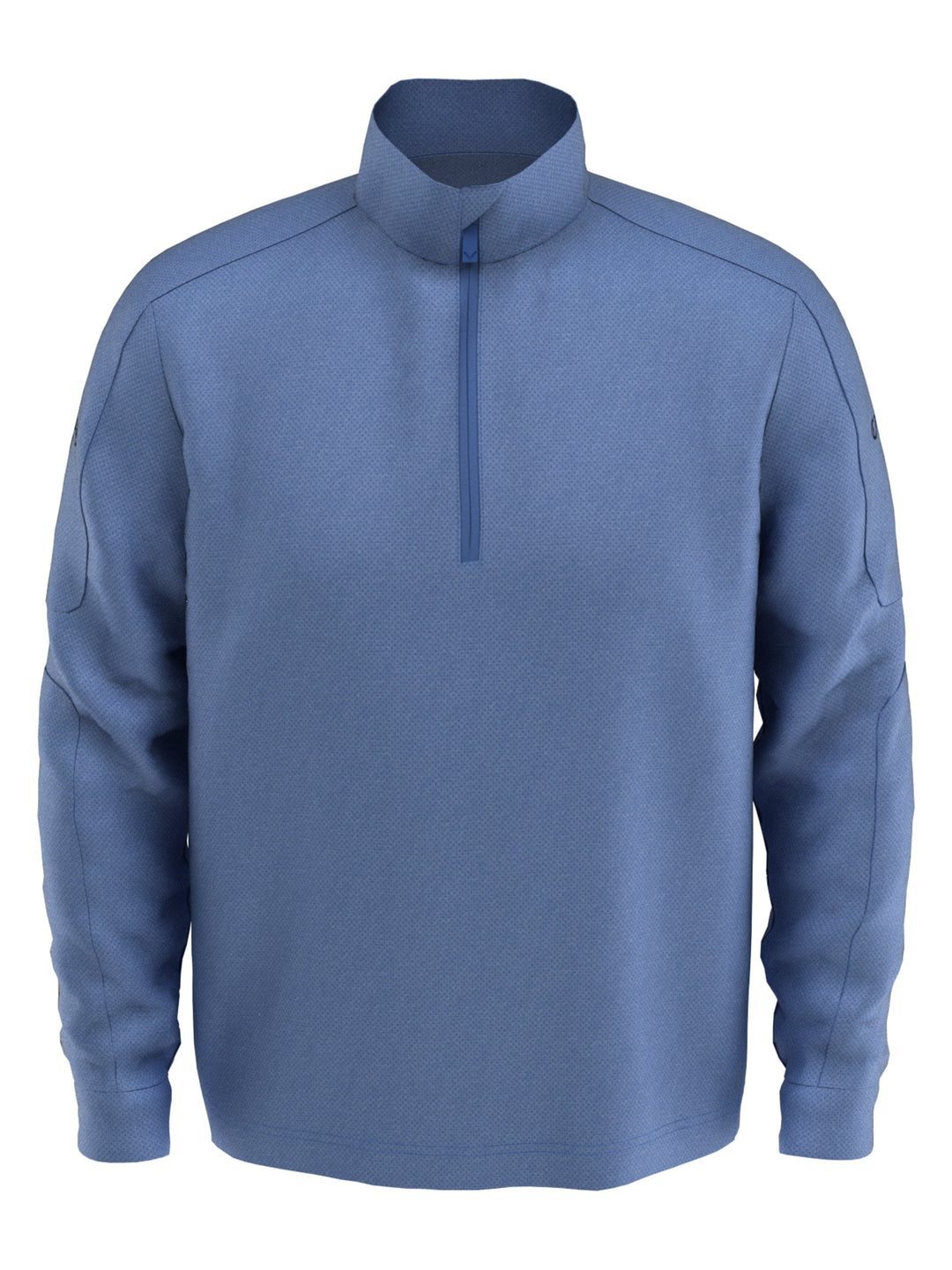 Big & Tall Midweight Waffle Knit Fleece Quarter Zip Golf Sweater