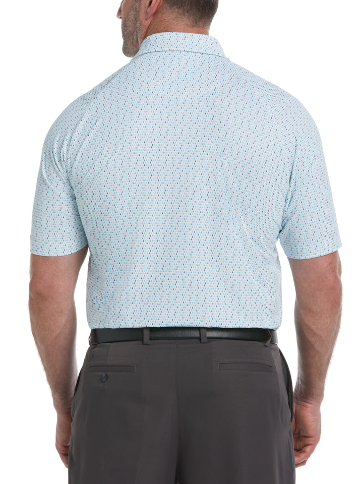 Novelty Print Big & Tall Golf Polo (Bright White) 