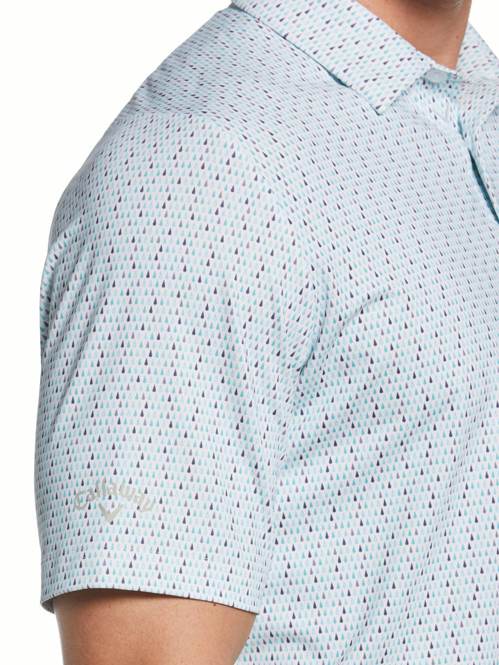 Novelty Print Big & Tall Golf Polo (Bright White) 