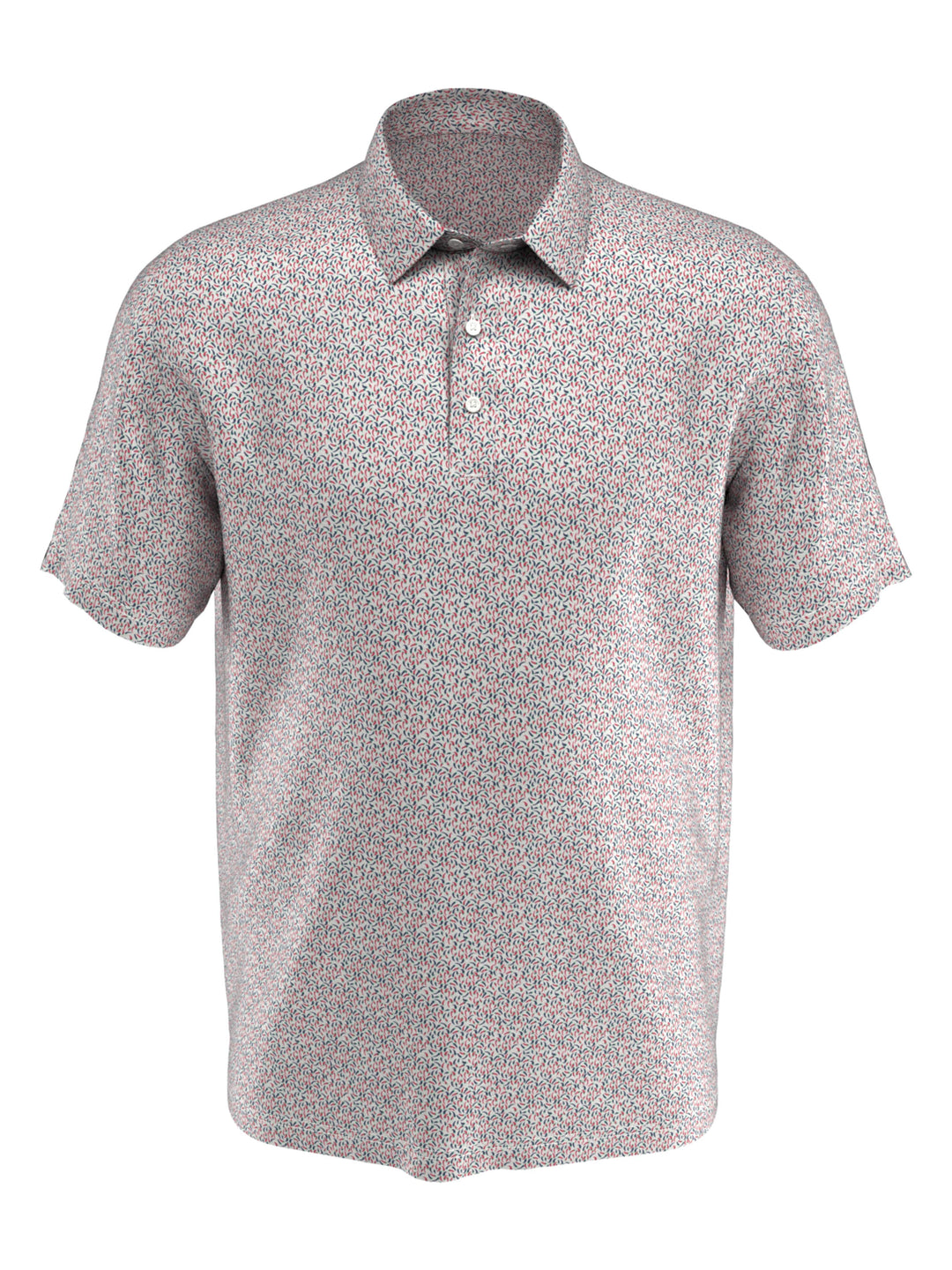 Big & Tall Novelty Printed Polo (Bright White) 