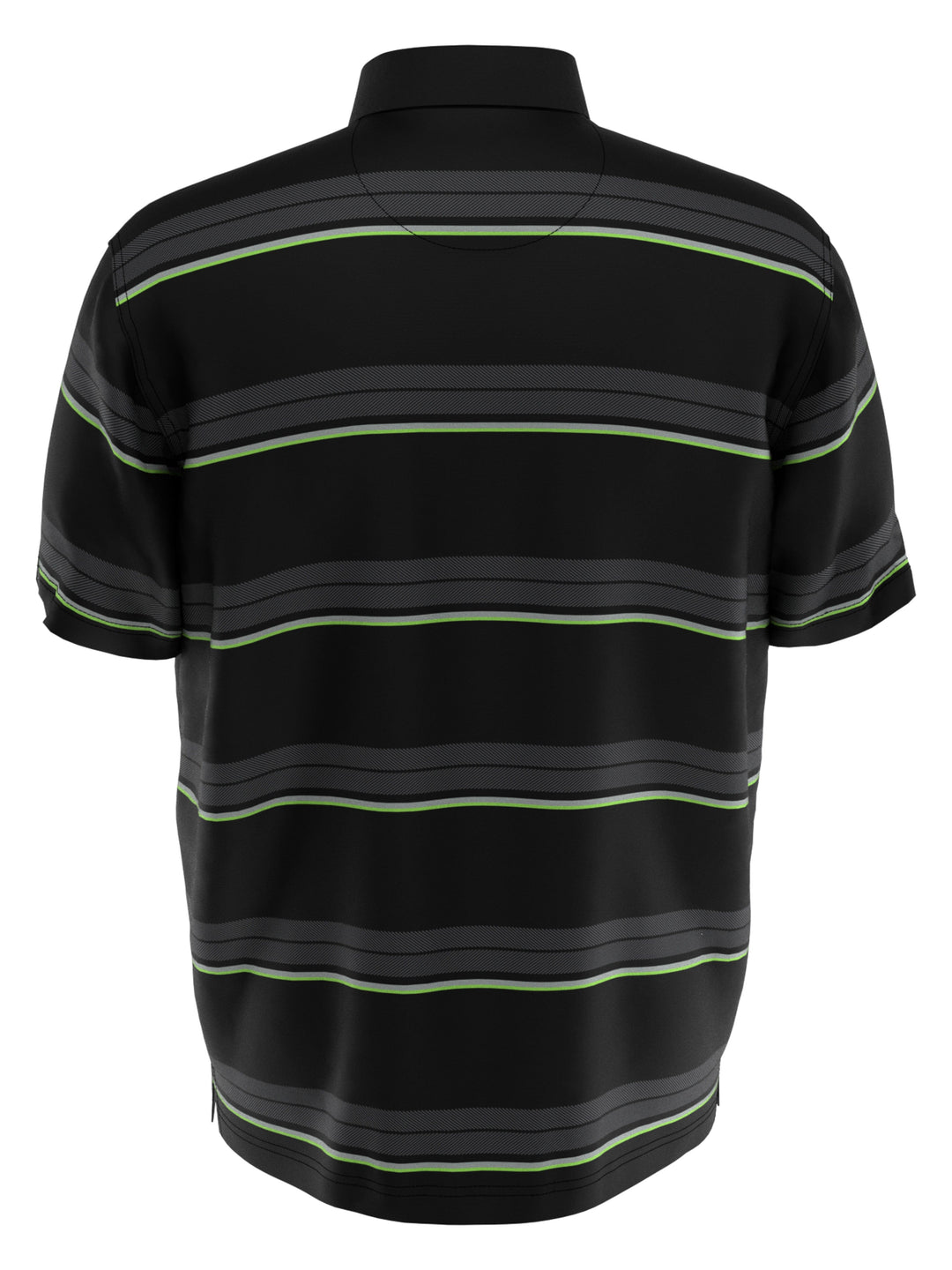 Big & Tall Opti Dri Stripes Polo (Caviar) 