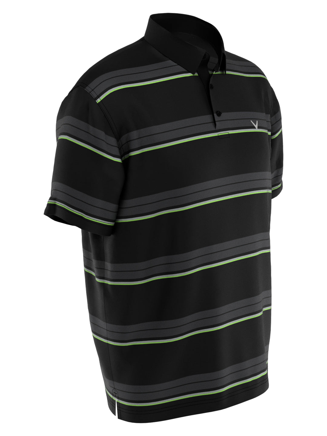 Big & Tall Opti Dri Stripes Polo (Caviar) 