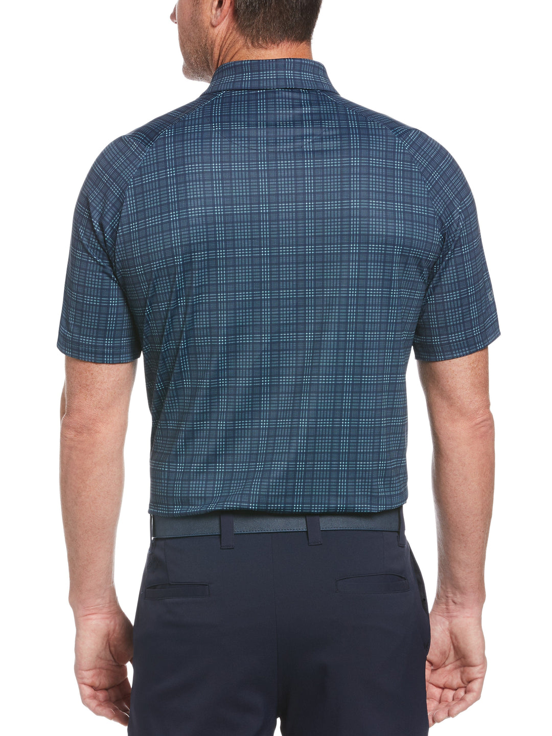 Big & Tall Printed Marled Golf Polo