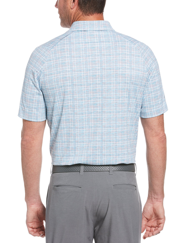 Big & Tall Printed Marled Golf Polo