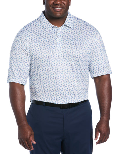 Big & Tall REFRESHMENTS PRINTED POLO (Bright White) 