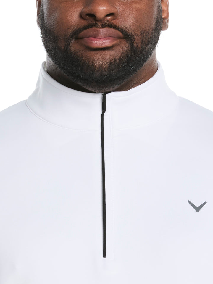 Big & Tall Solid Sun Quarter Zip Pullover