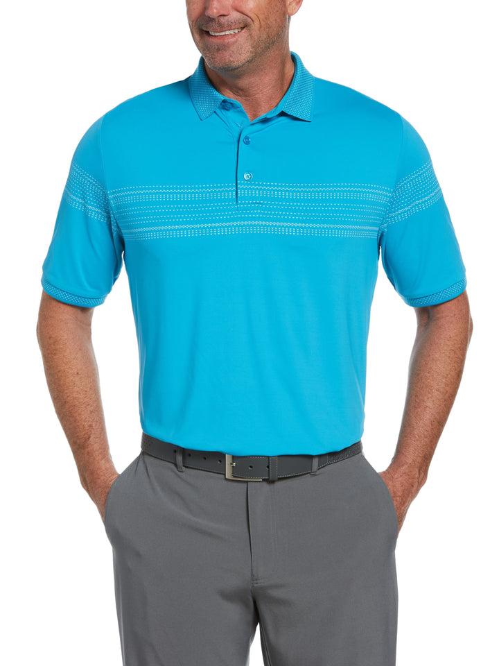 Big & Tall Swing Tech™ Birdseye Racer Stripe Golf Polo