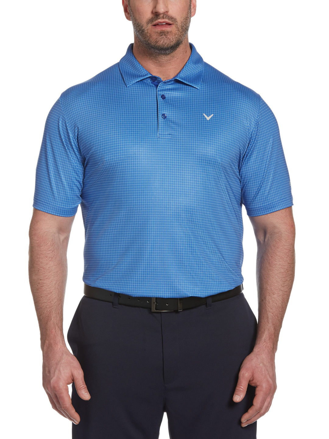 Big & Tall Tattersall Swing Tech™ Polo