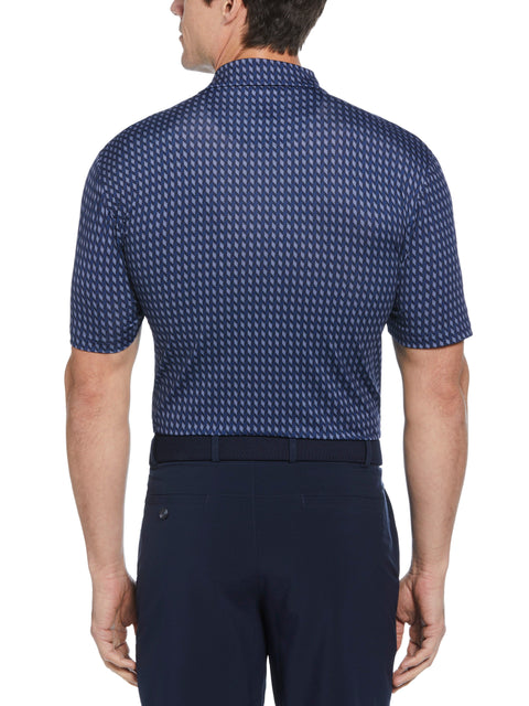 Big & Tall Textured Chevron Geo Polo