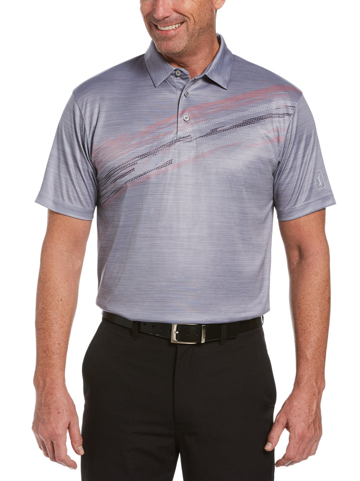 Big & Tall Textured Print Golf Polo