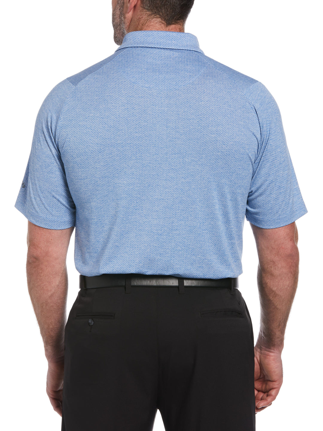 Big & Tall Ventilated Heather Jacquard Golf Polo (Moody Heather) 