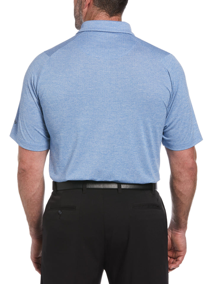 Big & Tall Ventilated Heather Jacquard Golf Polo (Moody Heather) 