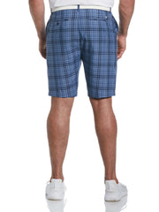 Big & Tall Yarn Dye Sun-Worn Plaid Ergo Golf Short (Peacoat) 