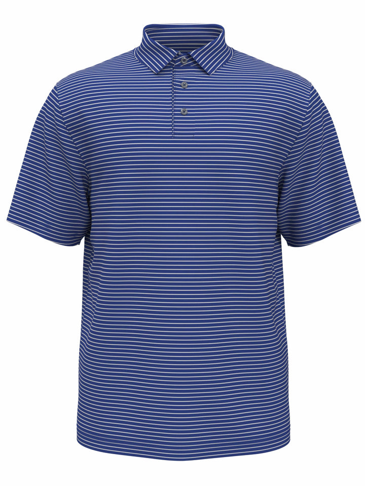 Big & Tall Yarn Dyed Feeder Stripe Golf Polo