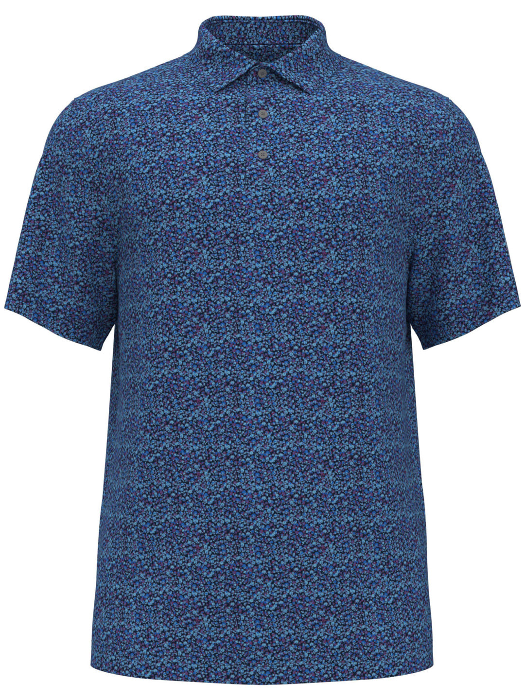 Boy's All-Over Micro Floral Print Golf Polo