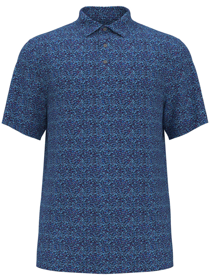 Boy's All-Over Micro Floral Print Golf Polo