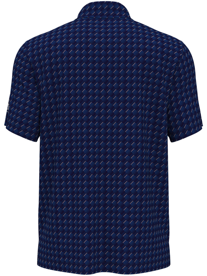 Boy's All-Over Motion Geo Print Golf Polo