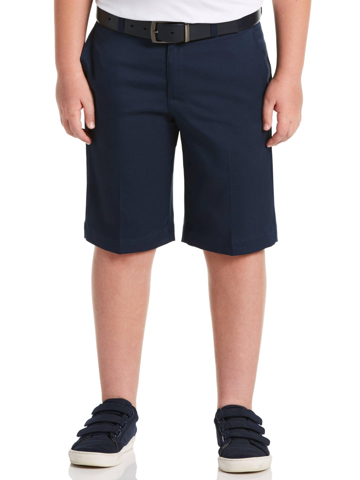 Boy's Flat Front Solid Golf Short