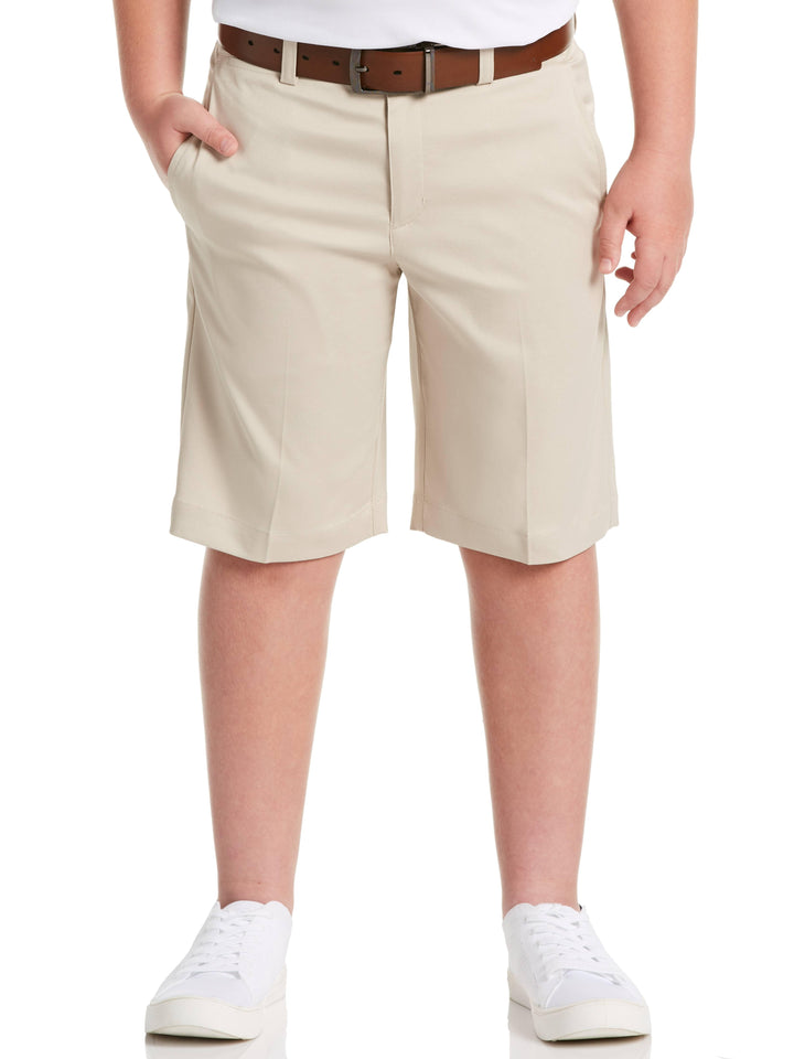 Boy's Flat Front Solid Golf Short