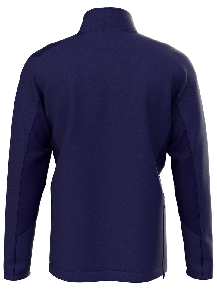 Dual-Action Aquapel® Block Quarter Zip Golf Pullover (Peacoat Heather) 
