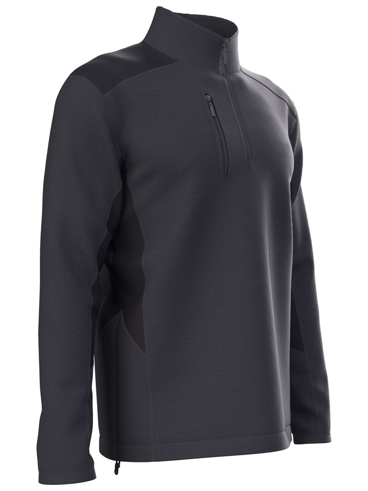 Dual-Action Aquapel® Block Quarter Zip Golf Pullover (Grey Heather) 