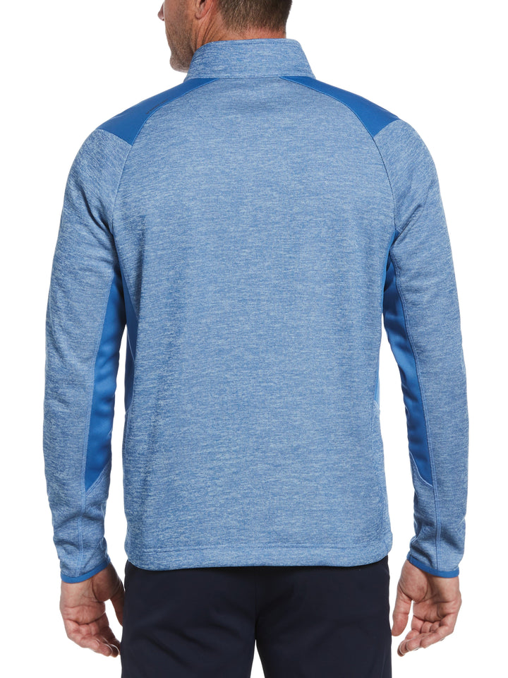 Dual-Action Big & Tall Aquapel® Block Quarter Zip Golf Pullover (Light Moody Bl Heathr) 