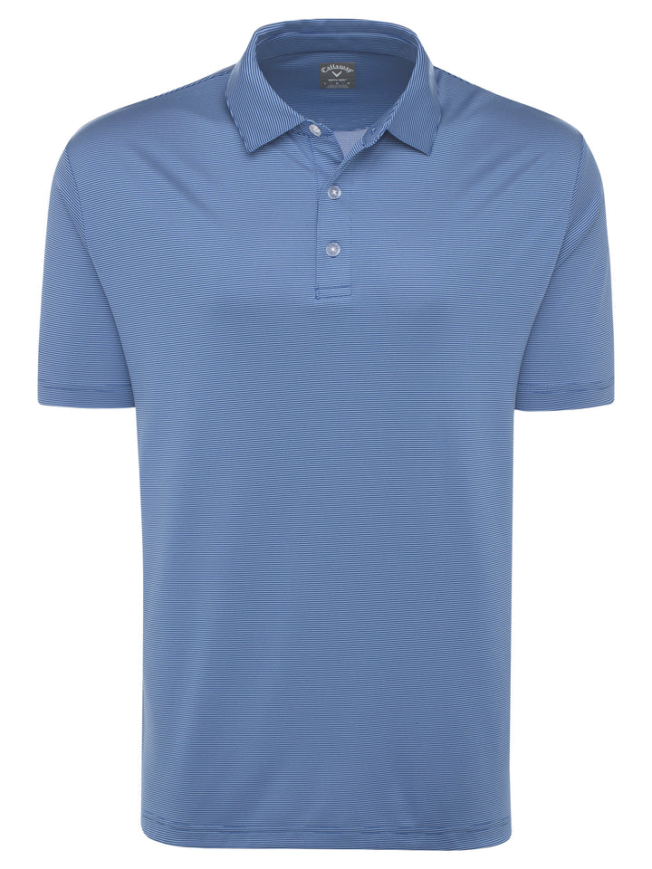 Fine Line Stripe Golf Polo (Surf The Web) 
