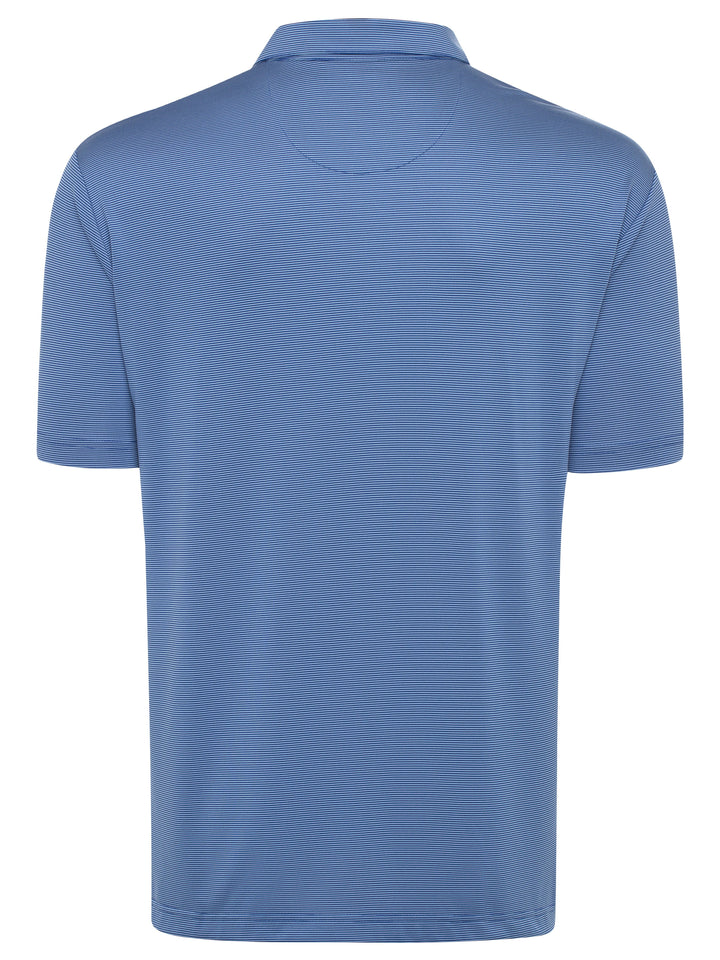 Fine Line Stripe Golf Polo (Surf The Web) 